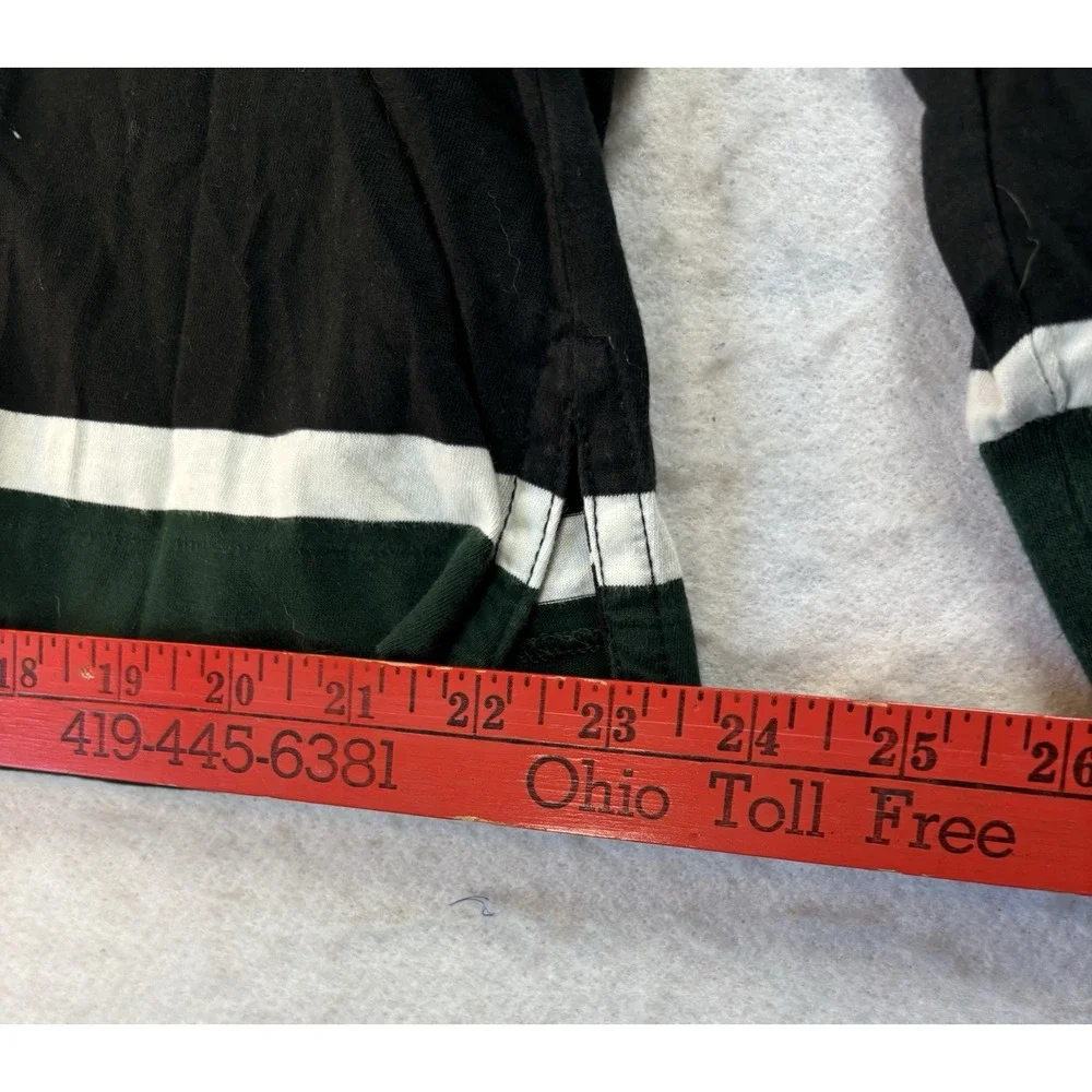 Polo Ralph Lauren Vintage Hooded Rugby Long Sleeve Striped Shirt SzXL